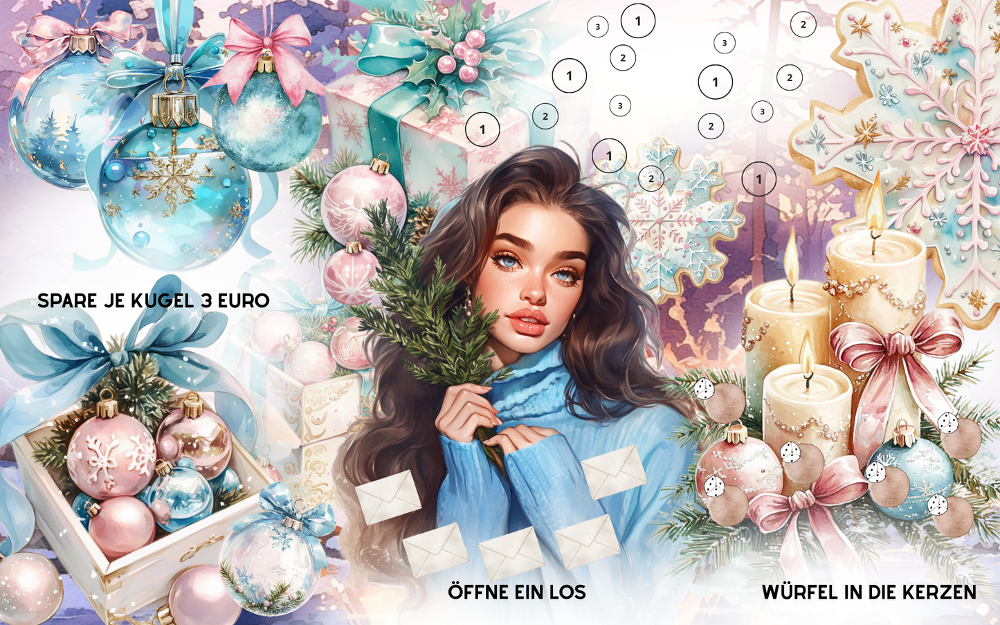 Vorfreude schönste Freude 3er Klappkarte A6 mit Losen