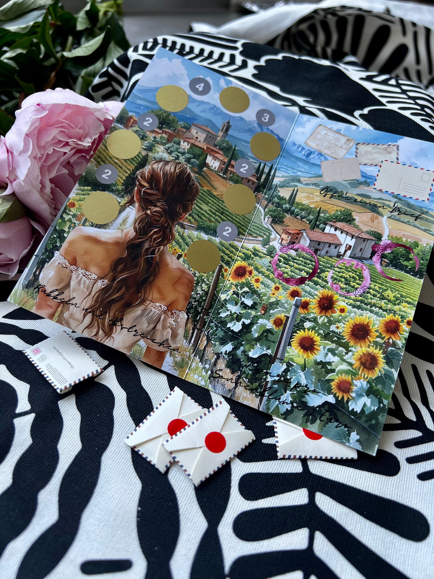Klappkarte „ Toscana“ mit Losen