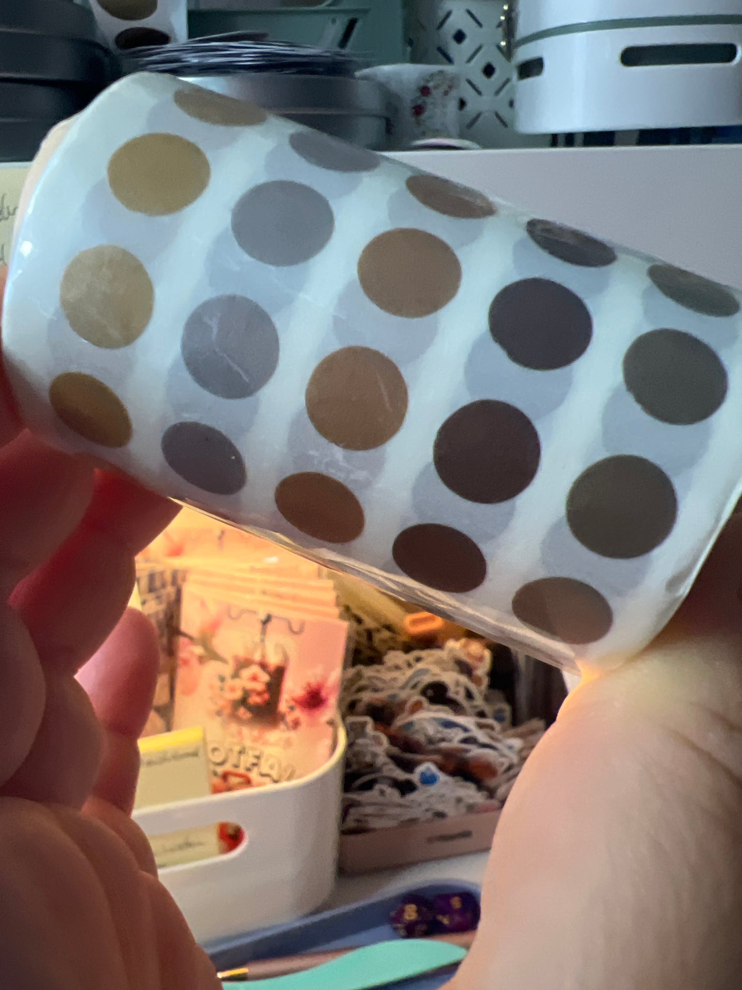 Klebepunkte 3 Meter Morandi, leicht transparent