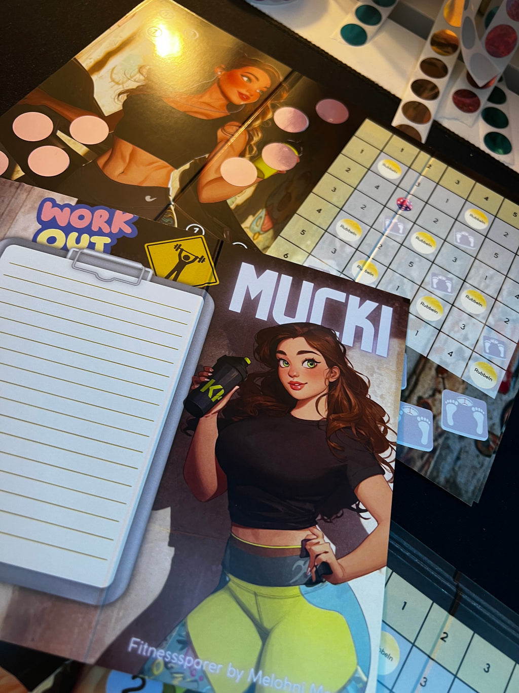 Fitness Sparchallenge Set „ Mucki“ und „ Meine Proteine“ A6 2er Set