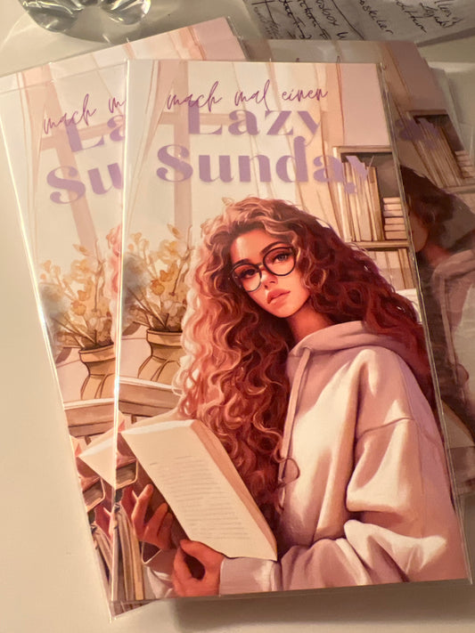 Lazy Sunday Klappkarte A6 Bingo mit Klebepunkten und Losen