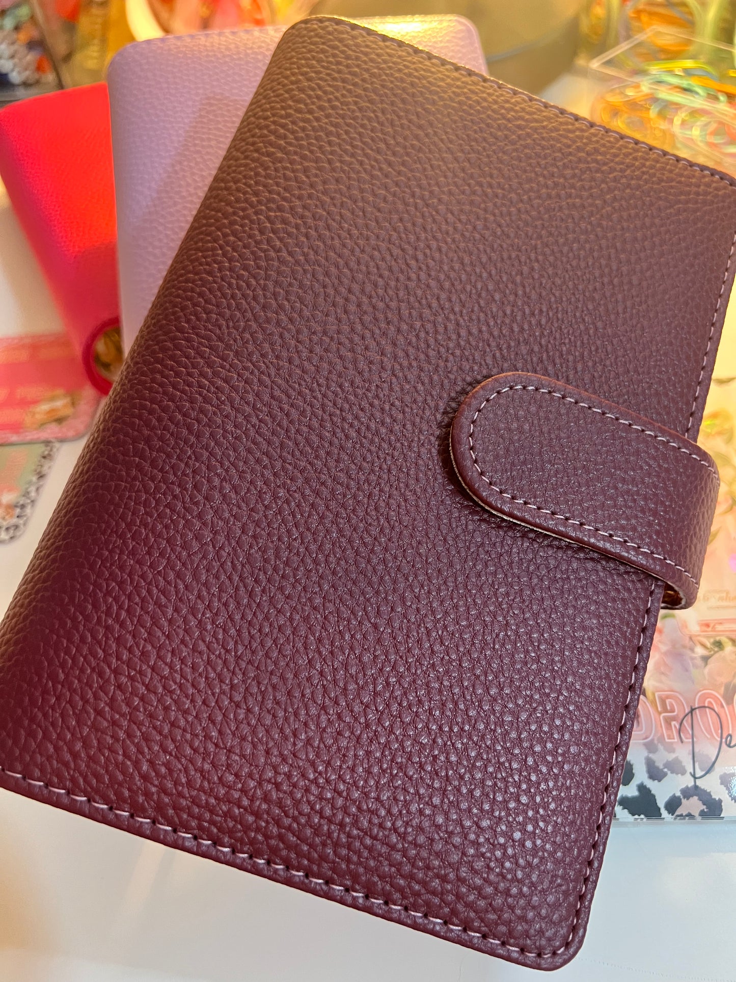 Binder A6 - Pebble mit Goldener Hardware