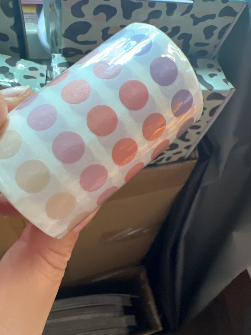 Klebepunkte 3 Meter Morandi, leicht transparent