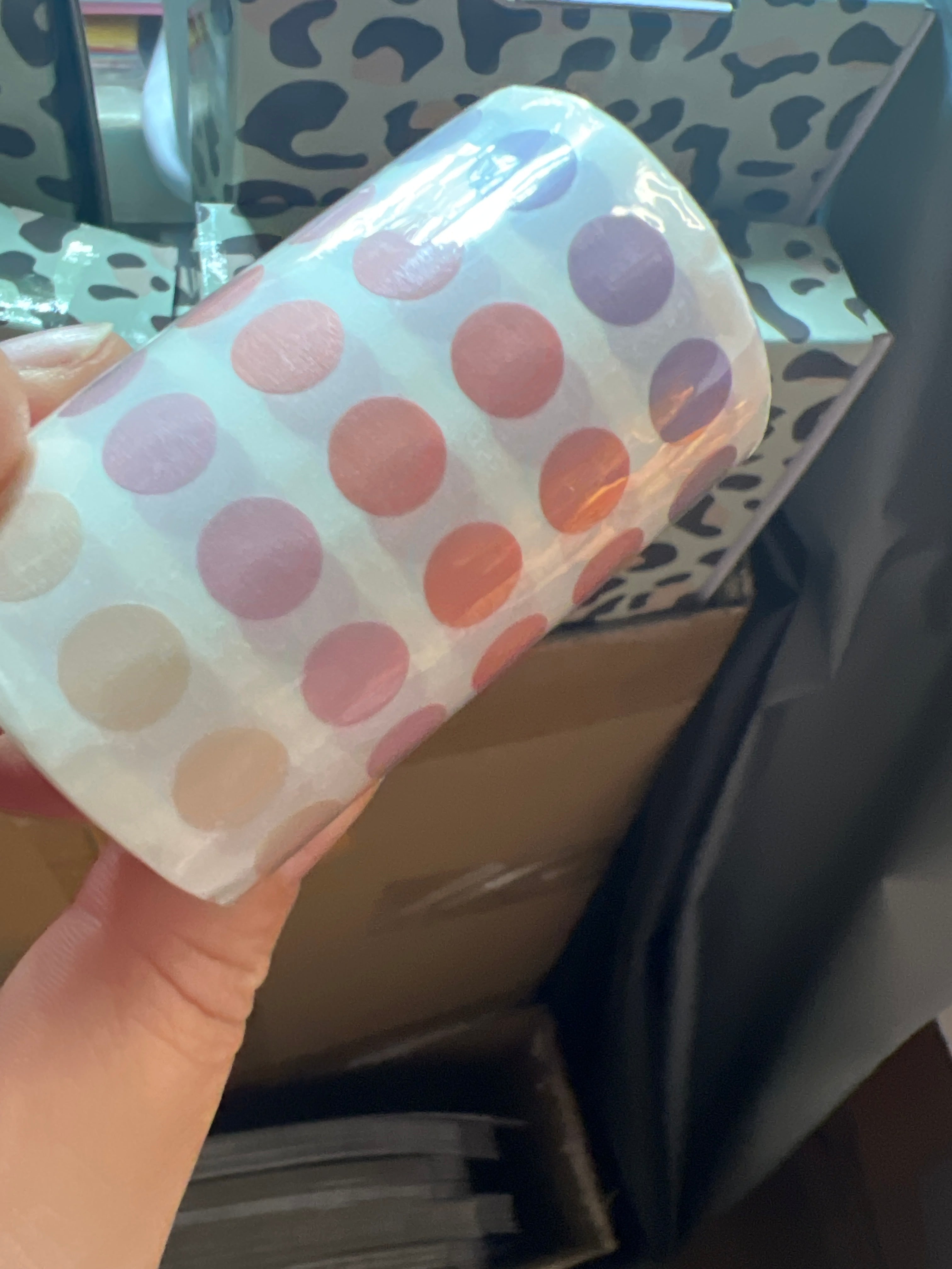 Klebepunkte 3 Meter Morandi, leicht transparent