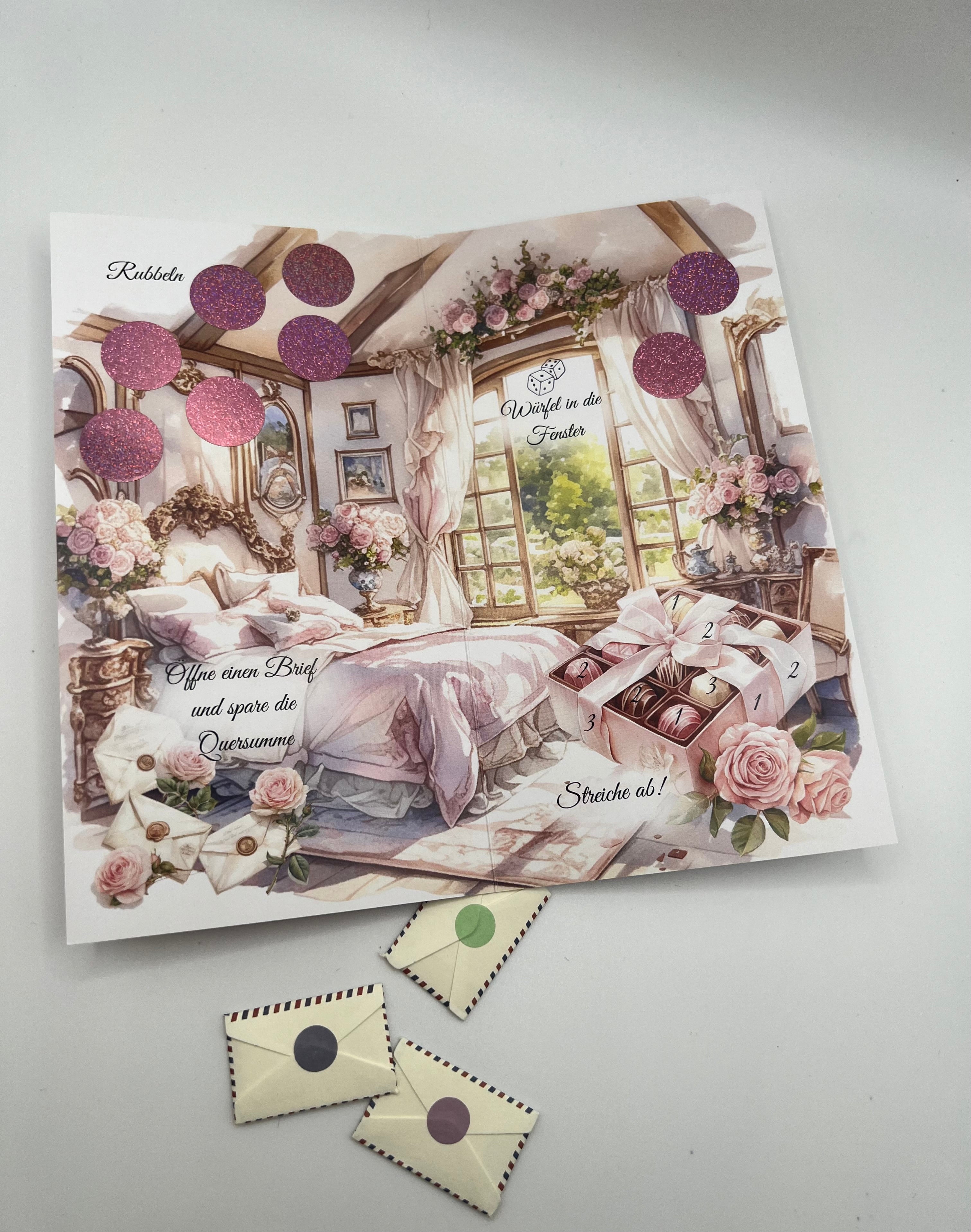 Klappkarte “ Sweetheart Rosie” A6 Mit Losen