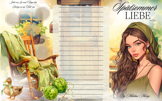 Klappkarte Spätsommer Liebe , Bingo mit Klebepunkten und Losen