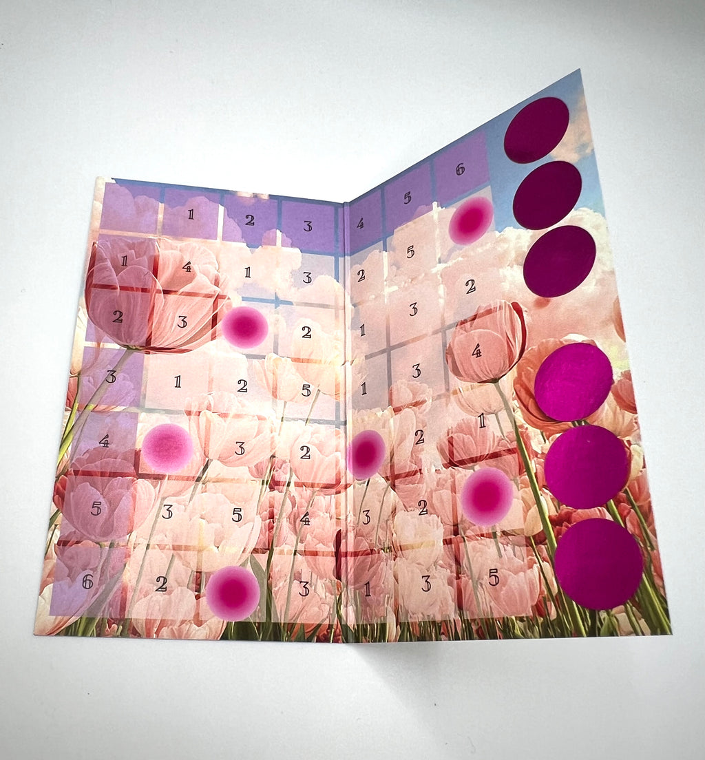 A7 - 6x6 Bingo Klappkarte “ Tulpenliebe”