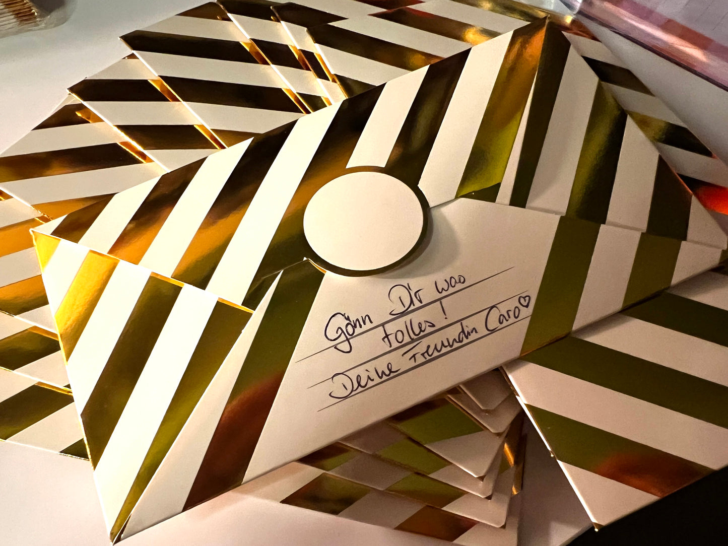 Umschlag für Geldgeschenke “Golden Stripes”