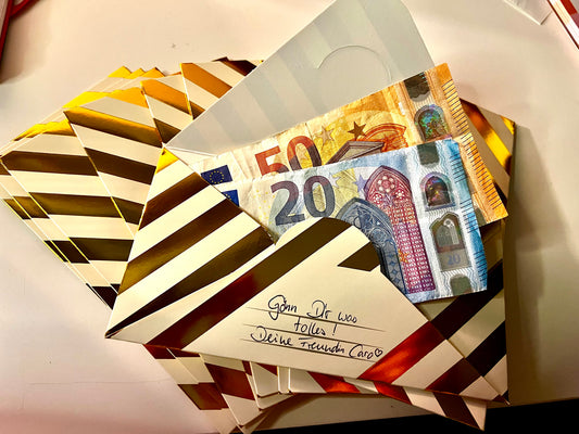 Umschlag für Geldgeschenke “Golden Stripes”