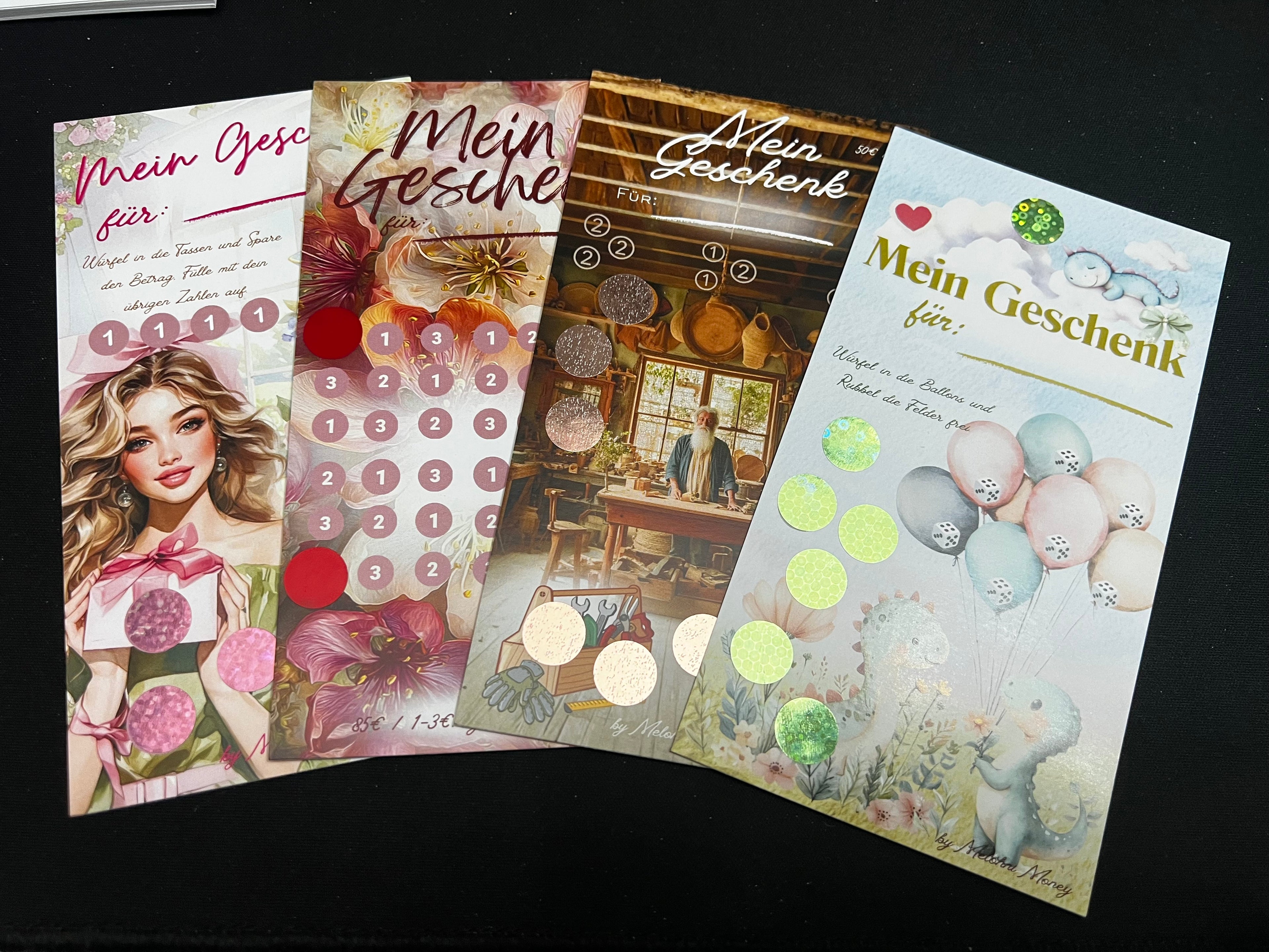 Geschenke Sparer Set personalisierbar- 4 Teilig A6