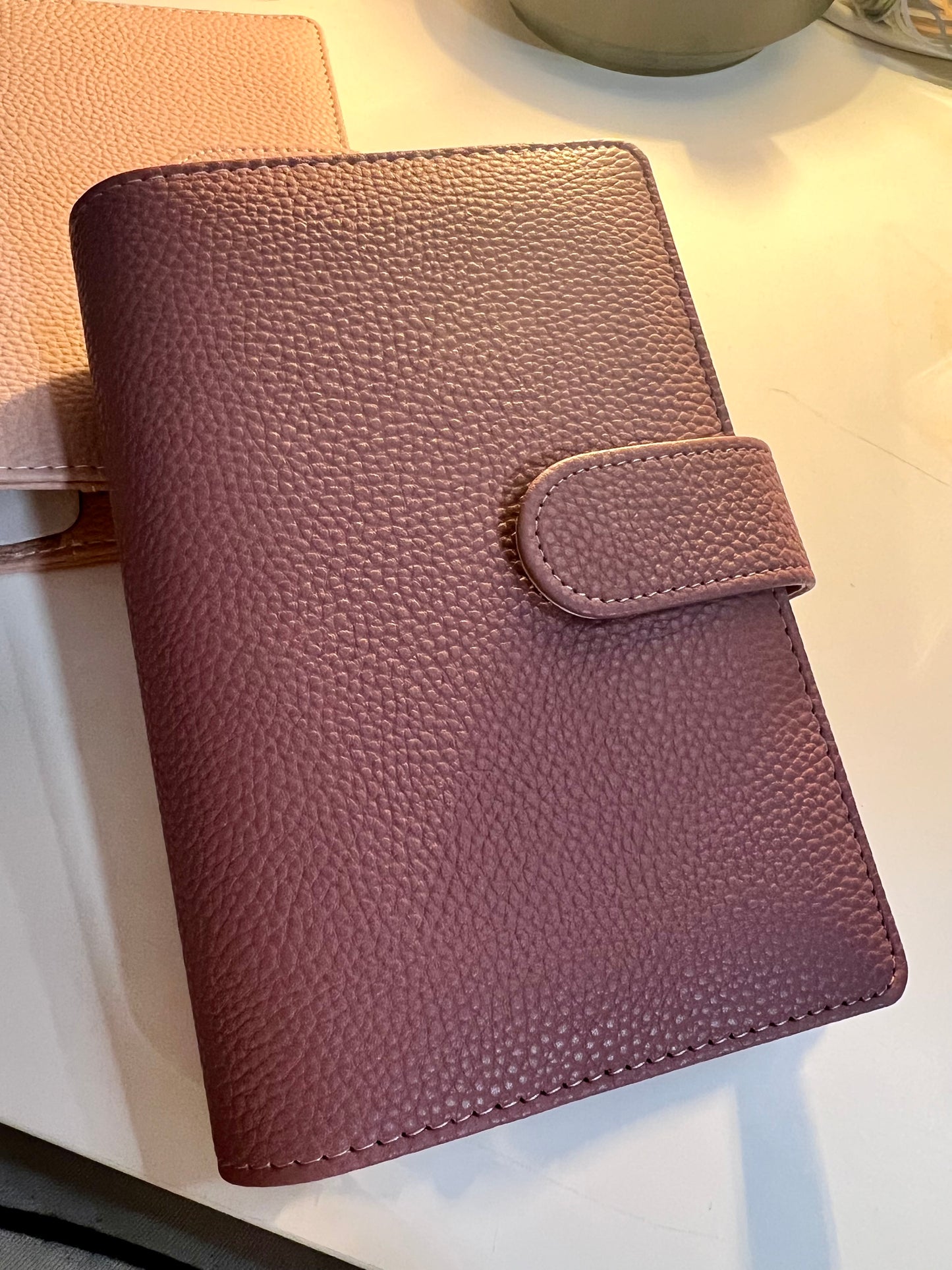 Binder A6 - Pebble mit Goldener Hardware