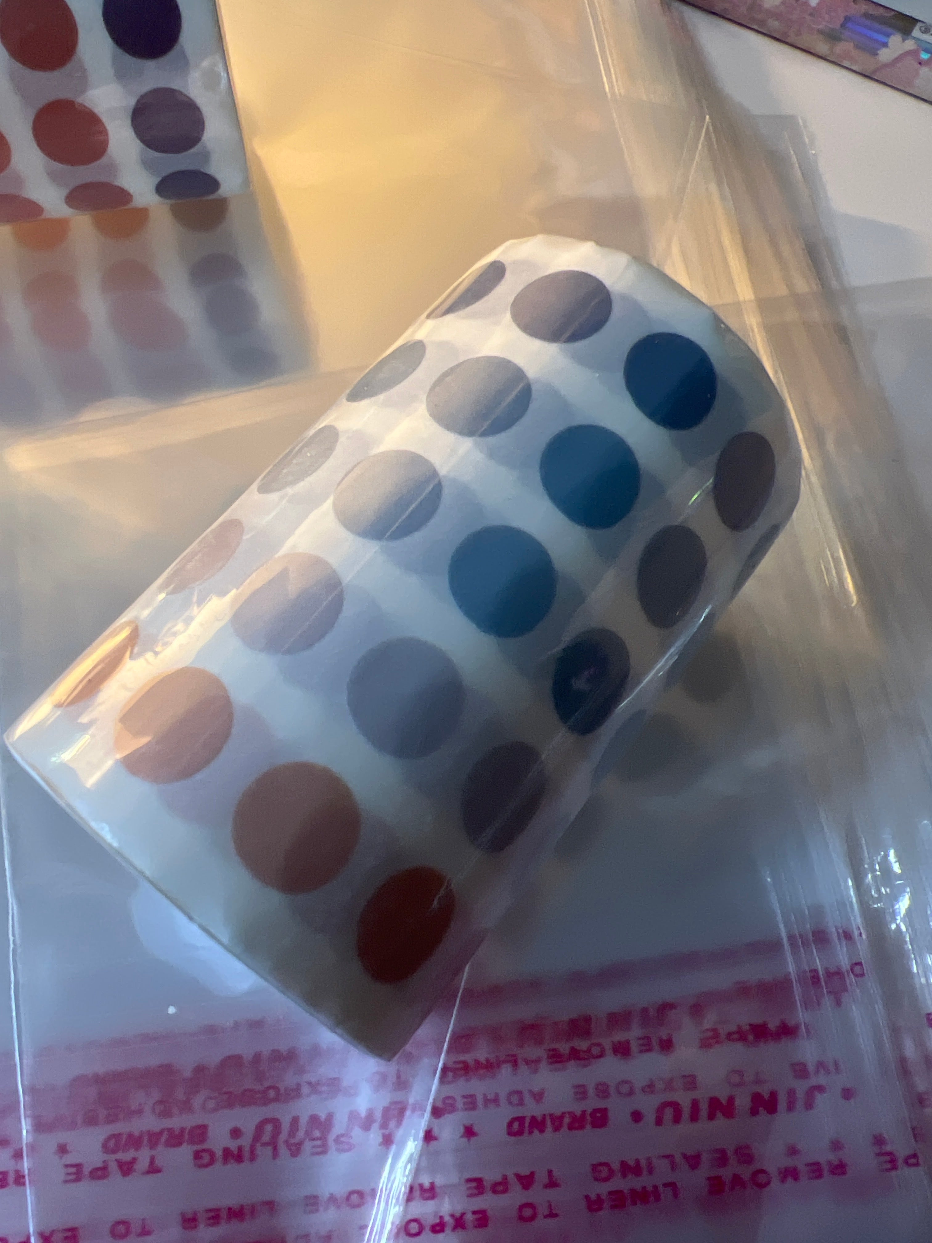 Klebepunkte 3 Meter Morandi, leicht transparent