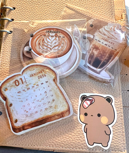 Mini Kalender- 12 Monate zum Heften