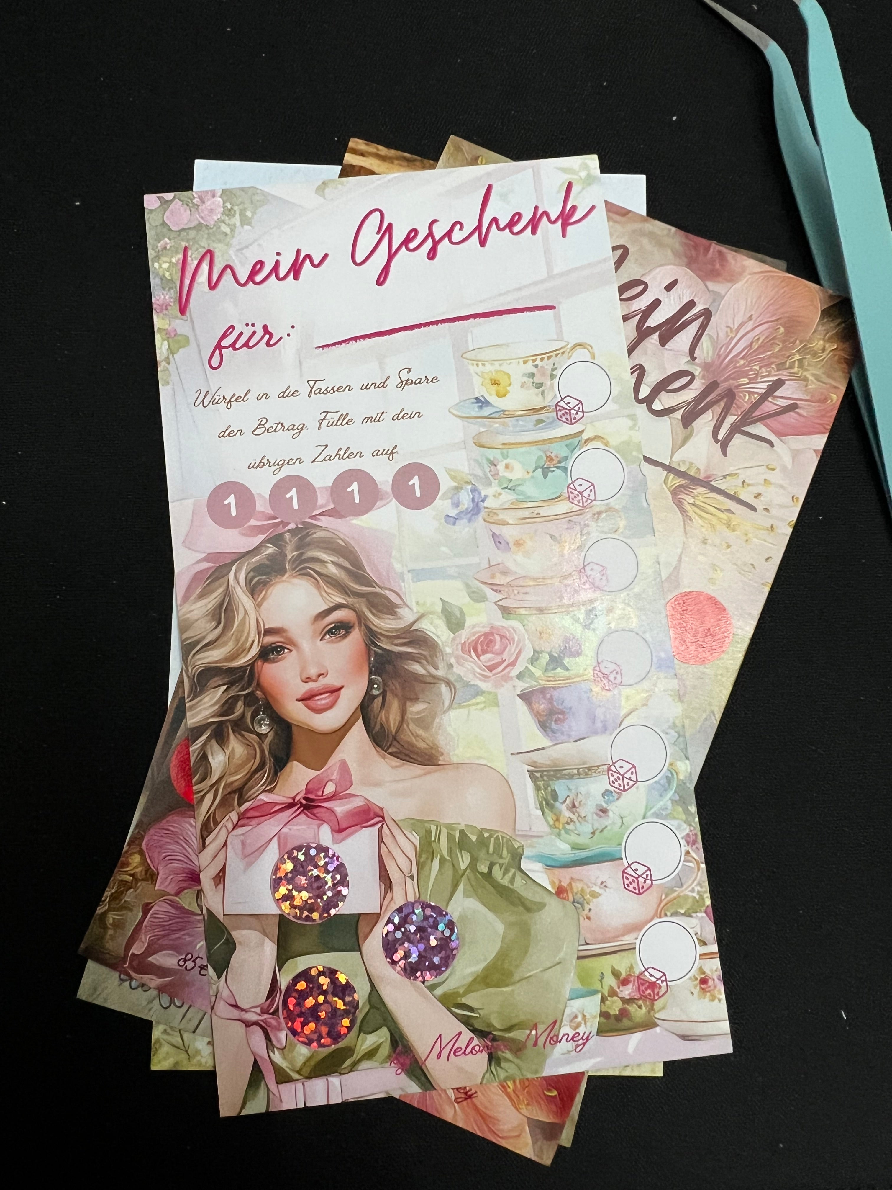 Geschenke Sparer Set personalisierbar- 4 Teilig A6