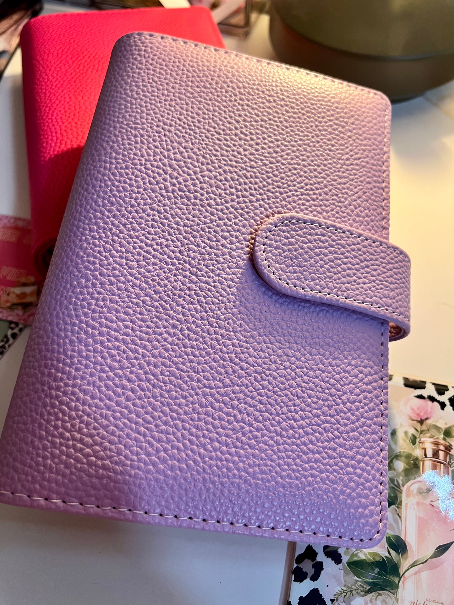 Binder A6 - Pebble mit Goldener Hardware