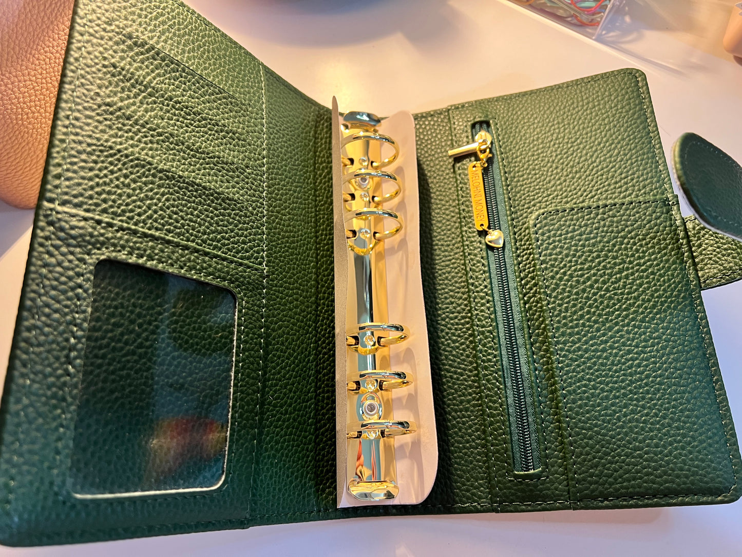 Binder A6 - Pebble mit Goldener Hardware