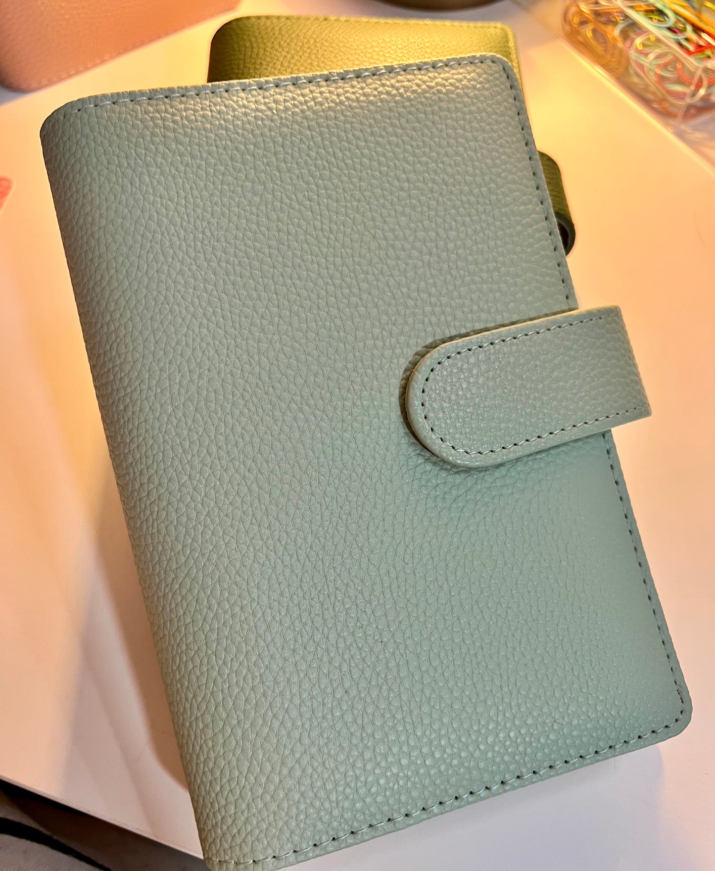 Binder A6 - Pebble mit Goldener Hardware