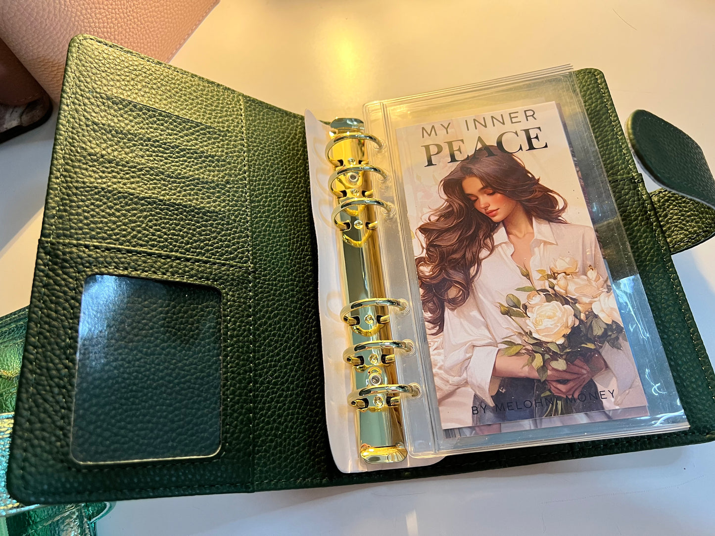 Binder A6 - Pebble mit Goldener Hardware