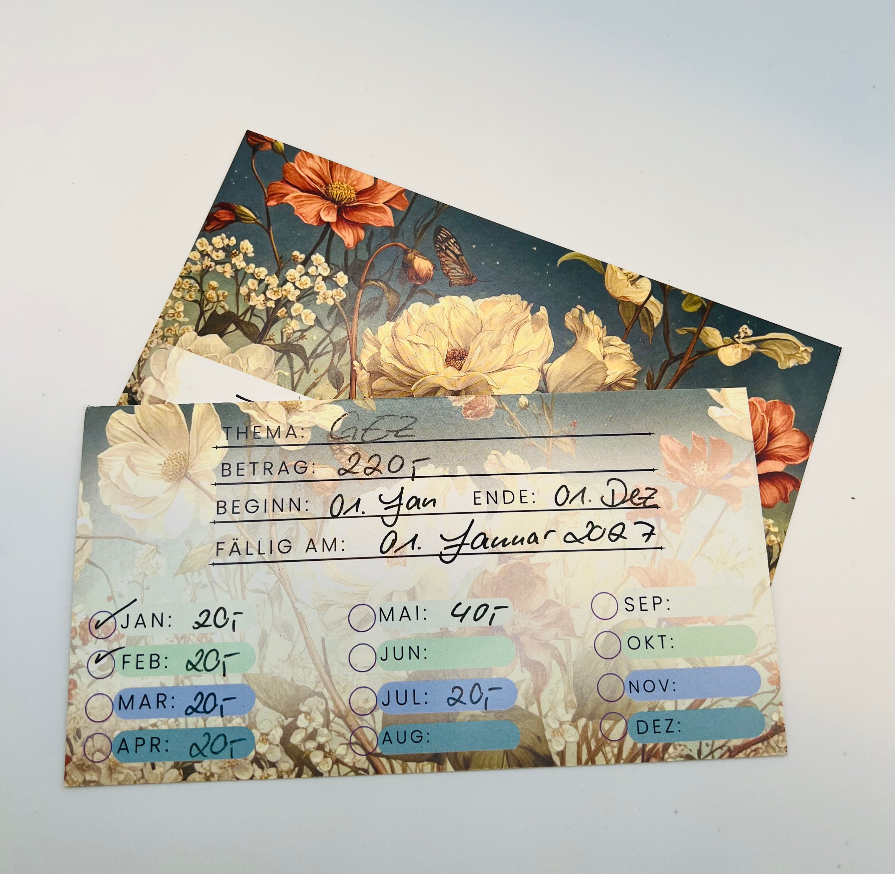 Sinking Fund Tracker A6 zum selbst Beschriften