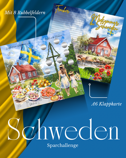 Klappkarte „ Schweden“ A6