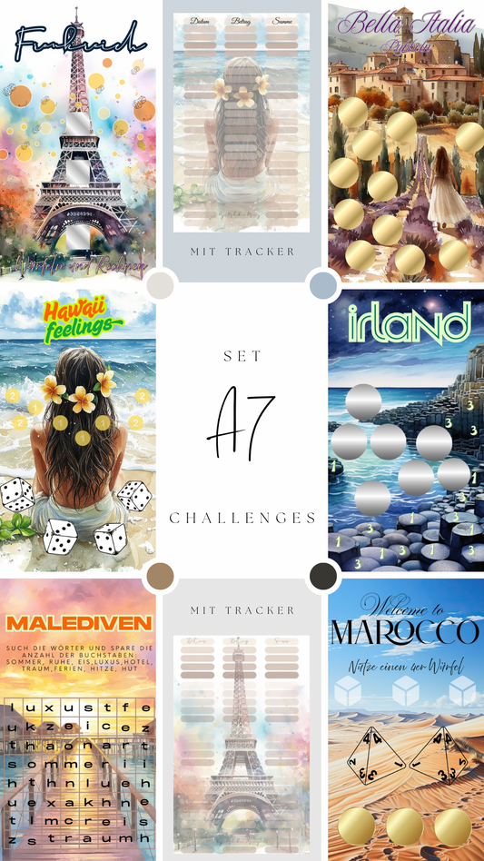 A7 Challenge Set mit 6 Karten inkl. Tracker