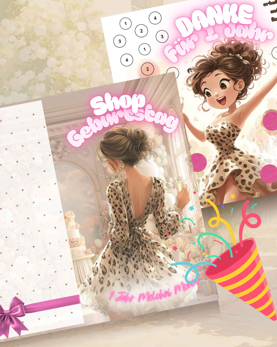 Klappkarte „ Shop Geburtstag“ 1 Jahr Melohni Money