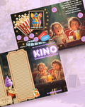 „Kino- Taschengeldsparer“ 3er-Klappkarte mit Eltern Aktion