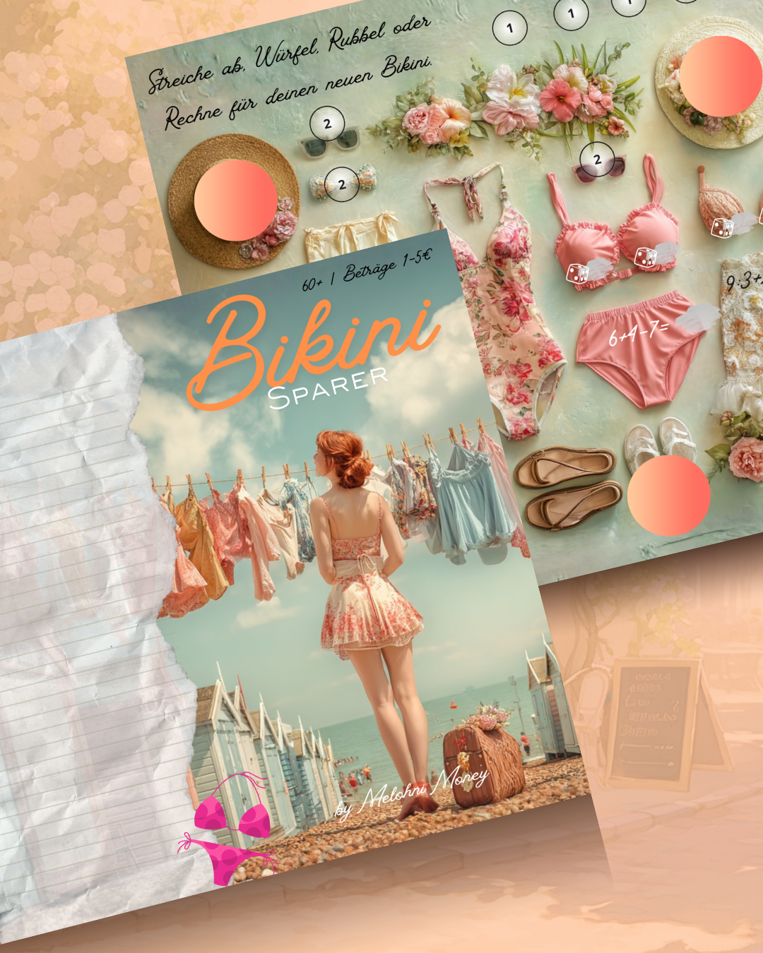 „Bikini Sparer“ - A6 Klappkarte Mix&Match